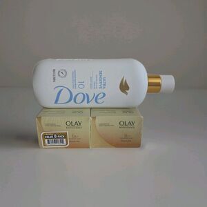 Olay BodyScience Beauty Bar 8 Pack +‎ Dove Ultra Sensitive Body Wash Set